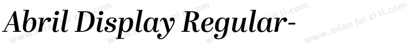 Abril Display Regular字体转换